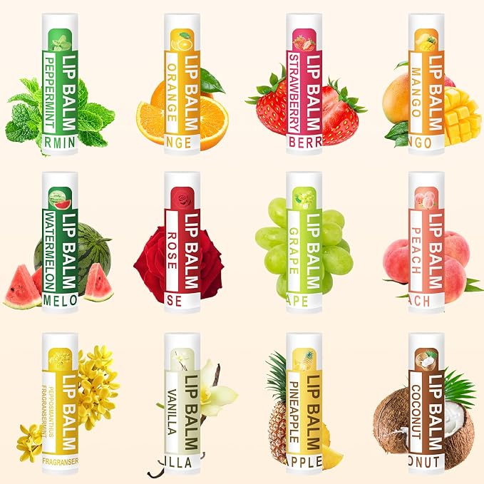 DMSKY 12 Pack Lip Balm, Natural Lip Balm Bulk - Image 2