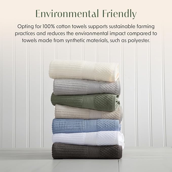 Springtree Home 100% Cotton Towel Set | 6 Piece Set | Super Soft & Absorbent - Image 6