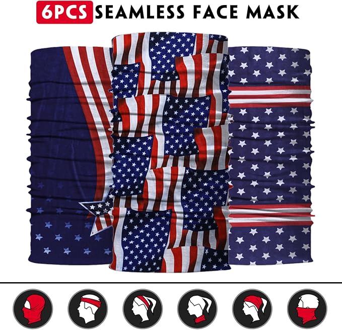 Venswell Neck Gaiter Face Mask Men Women, Seamless Bandana Rave Face Cover - Image 3