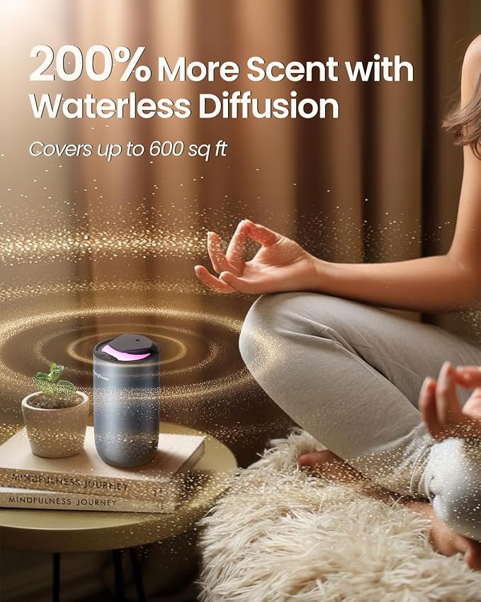 Waterless Diffuser for Essential Oil, Smart Car Air Freshener Diffuser - Image 2
