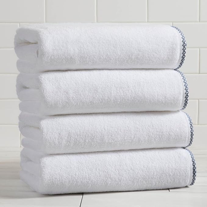 Great Bay Home Blue/White Bath Towel Set by GreatBayHome