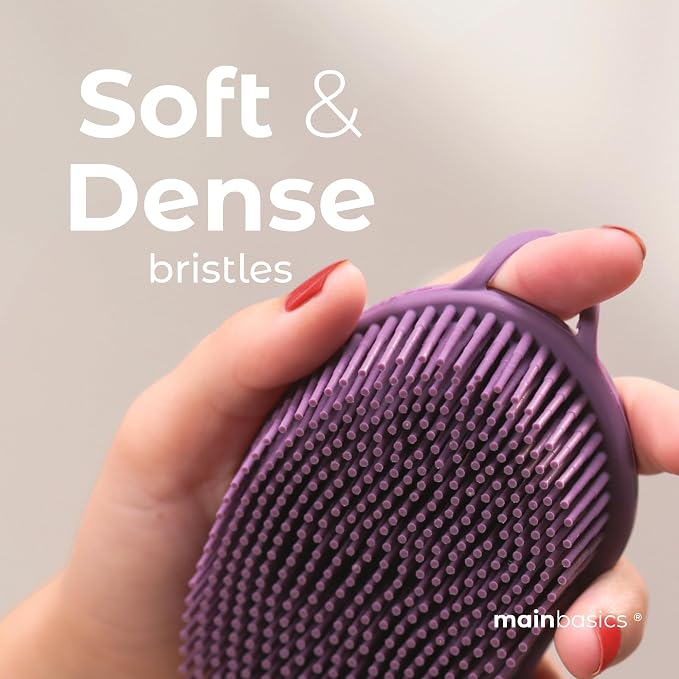 MainBasics Silicone Body Scrubber Dual-Sided Shower Loofah and Exfoliator - Image 3