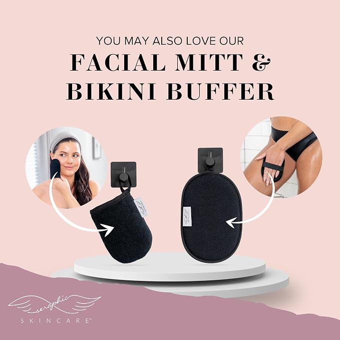 Seraphic Skincare Divine Glow Exfoliating Mitt – 100%, Bleach-Free Vegan - Image 8