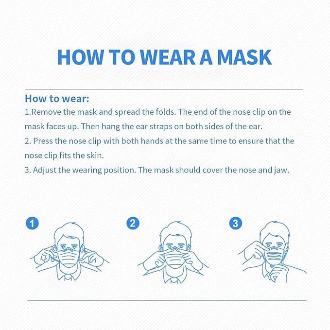 100Pcs Black Disposable Face Mask, 3 Ply Black Face Masks - Image 6