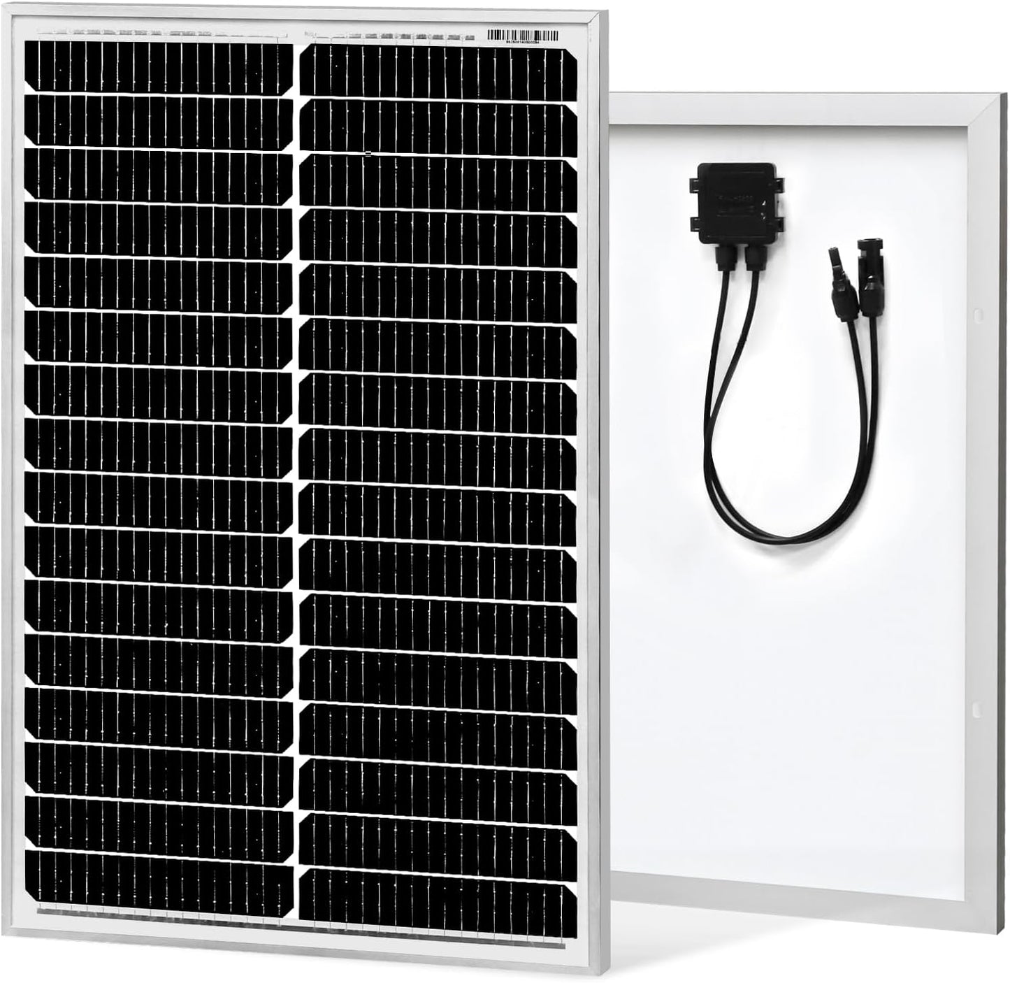 50W 12V Solar Panel, High Efficiency Monocrystalline Solar Maintainer, Waterproof Portable Solar Panel for Charging 12V Battery of RV Boat Trailer ATV Car or Powering Light