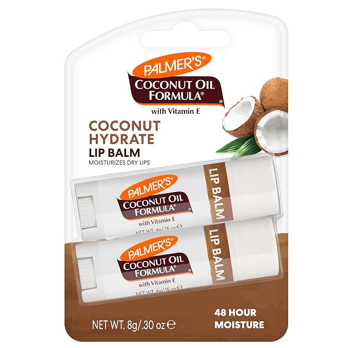 Palmer's Coconut Oil Formula Lip Balm Duo, All-Day Moisturization, Hydrates Dry by Palmers