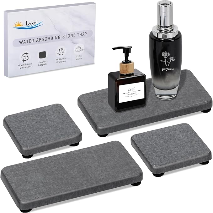 4PCS Water Absorbing Stone Tray by Unknown