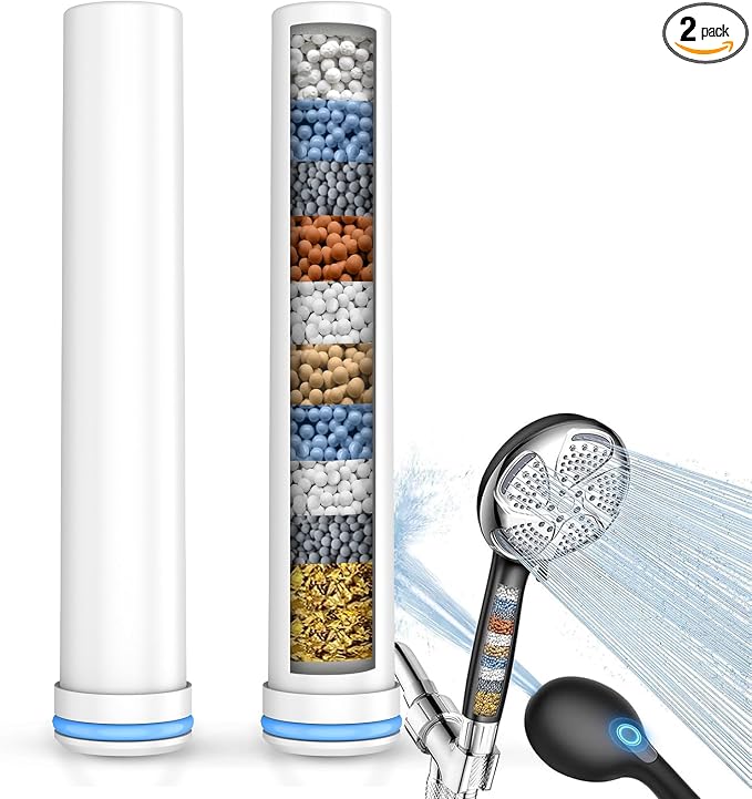 FEELSO Shower Filter for Handheld Shower Head, 2 Pack Replacement Filters for by FEELSO