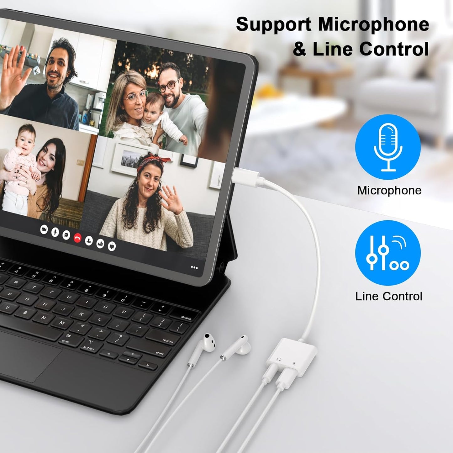 [MFi Certified] 2Pack iPhone 16 15 Headphone Adapter,2 in 1 USB C to 3.5mm Aux Audio Dongle +Charge Splitter Headphone Accessories Compatible with iPhone 16/16 Pro/16 Pro Max/iPhone15/15Pro/15Pro Max