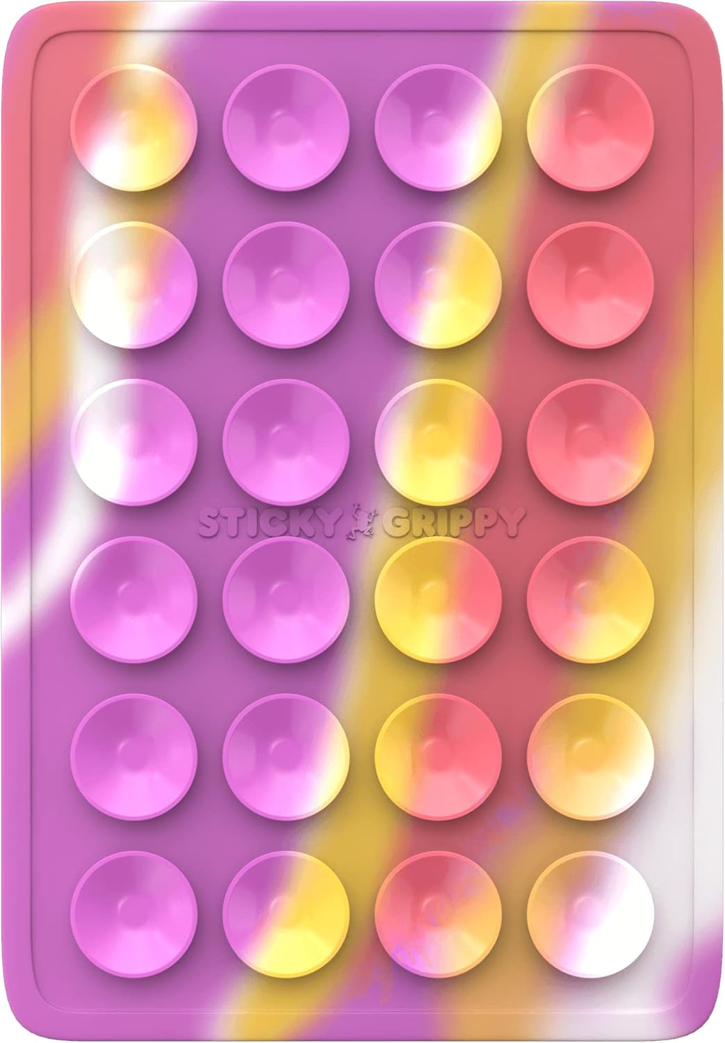 Suction Phone Case Mount, Sillicon Adhesive Phone Accessory for iPhone and Android, Hands-Free Fidget Toy Mirror Shower Phone Holder, Tiktok Videos and Selfies (Orange Planet)