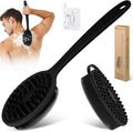 Silicone Back & Body Scrubber Set 2PCS, 13.4'' Gentle Exfoliating Back Scrubber by GEENOA