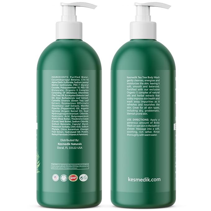 KESMEDIK Tea Tree Body Wash MaxTherapy, Itchy Skin Relief Soap, Soothes Jock - Image 8