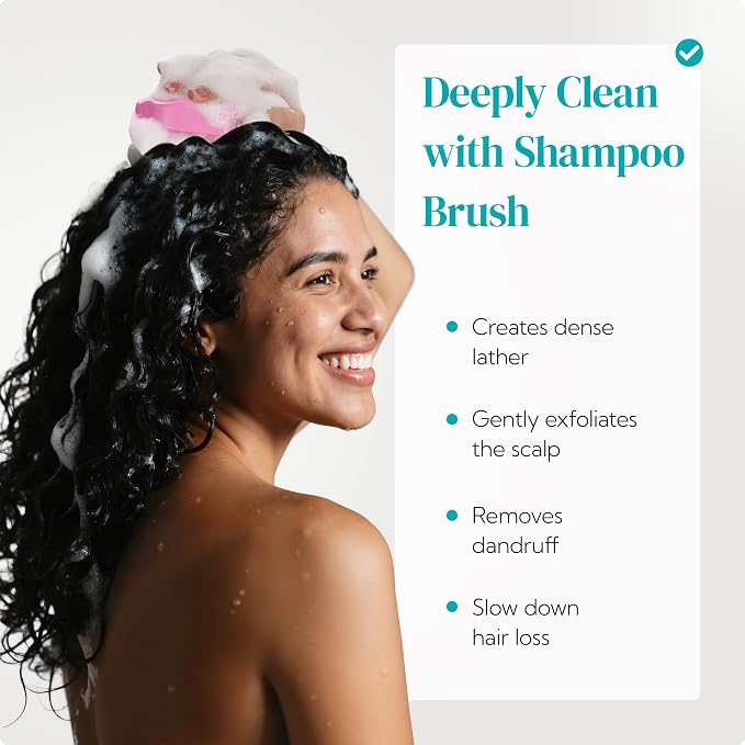 HEETA Hair Scalp Massager Shampoo Brush 2 Pack, Soft Silicone Bristles to - Image 3