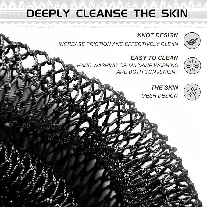 SPMKTBOZAI African Net Sponge Authentic, Loofah Exfoliating Body Scrubber Bath - Image 6