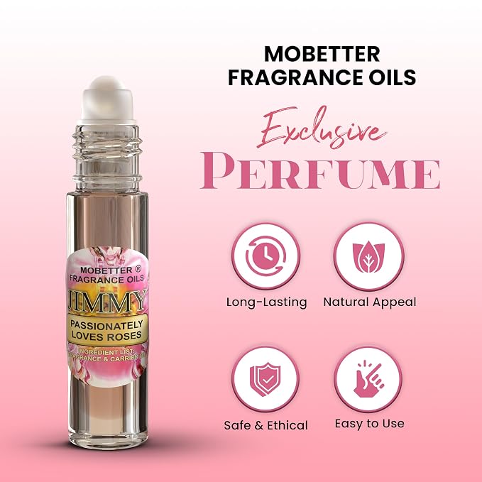 MOBETTER FRAGRANCE OILS Jimmy Passionately Loves Roses Women Perfume Body Oil - Image 2