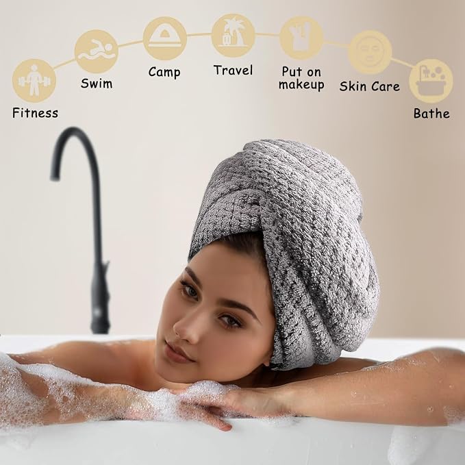 3 Pack Microfiber Hair Towel Wrap - Image 6