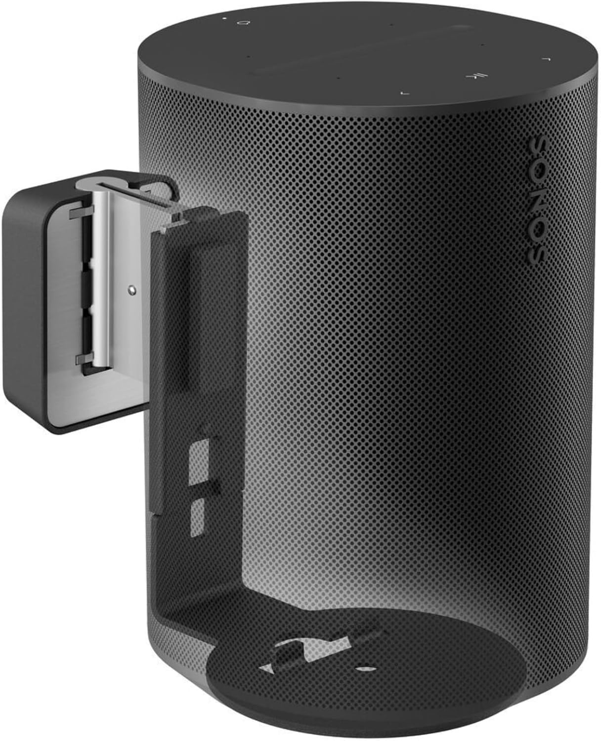 Vogel's SWM 4111 Speaker Wall Bracket for Sonos ERA 100, Max. 11 lbs (5 kg), Tiltable -30º/+30º, Swivels up to 70º (Left/Right), Black, 1 Bracket