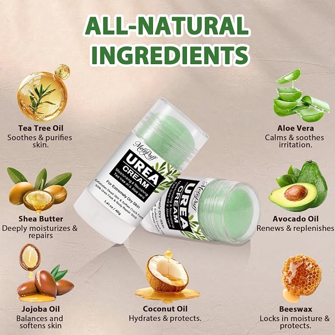 60% Urea Cream Stick with 2% Salicylic Acid, Tea Tree & Aloe Vera - Image 5