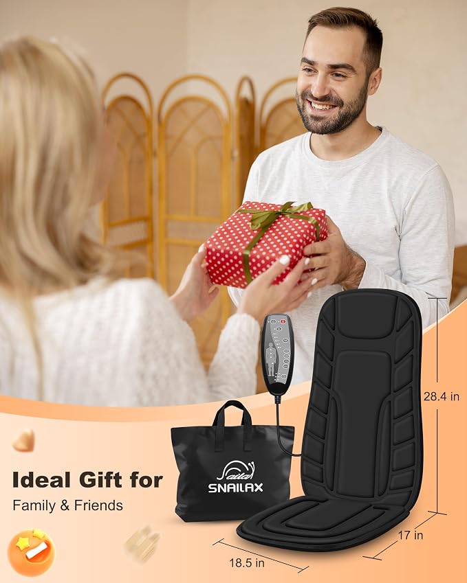 Snailax Back Massager with Heat, Massage Seat Cushion with 10 Motors, Massage - Image 7