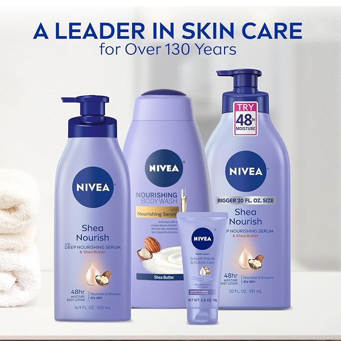NIVEA Smooth Daily Moisture Body Lotion, Shea Butter 16.9 oz - Image 9