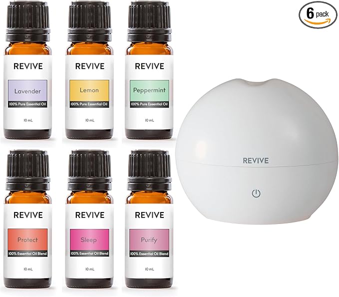 Basics Kit with Halo Diffuser by Revive Essential Oils by REVIVEEssentialOils