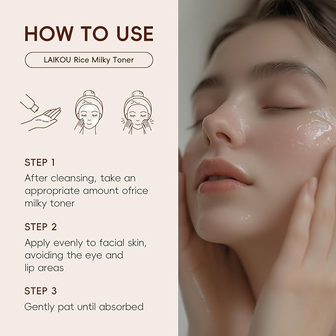 Milky Rice Toner for Face, Rice Toner Korean Facial Deep Hydrating Toners - Image 8