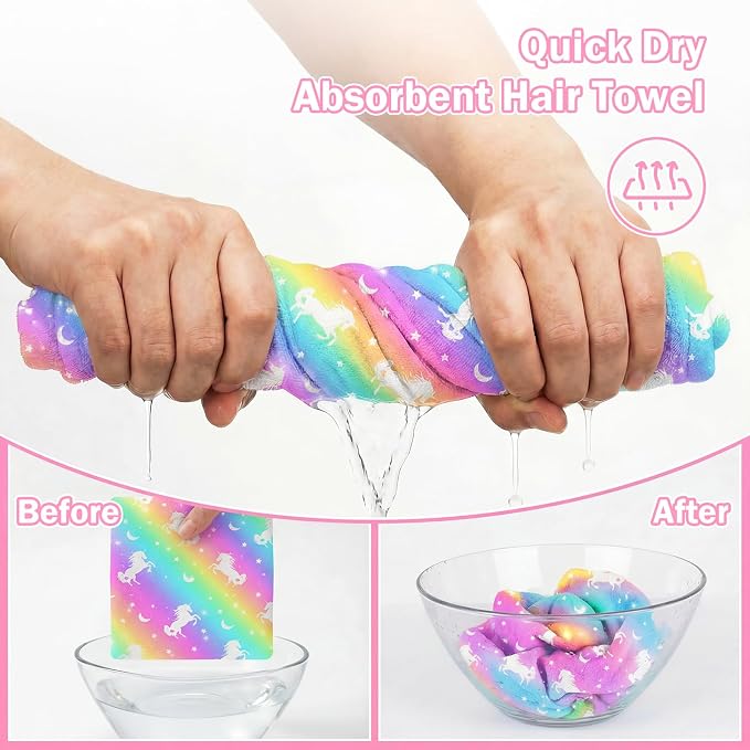 Microfiber Hair Towel Wrap for Kids Hair Drying Towel Wrap - Image 2