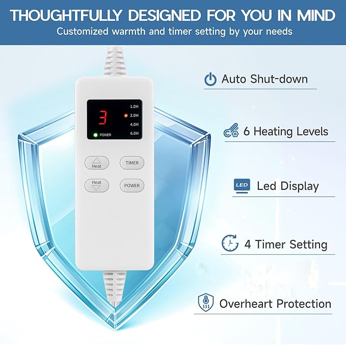 Large Heating Pad for Back Pain Relief, Electric Heating Pad for Neck and - Image 4