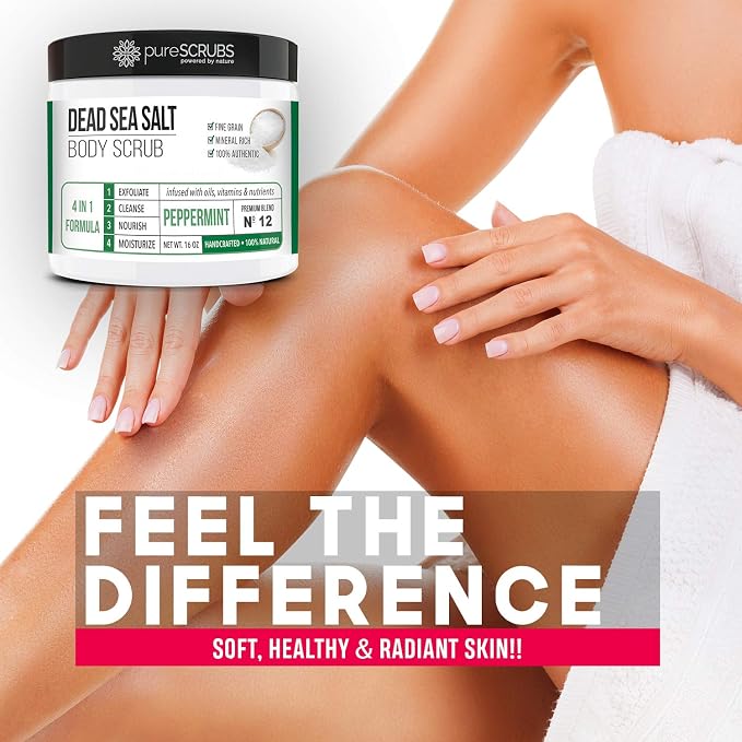 pureSCRUBS Premium Body Scrub for Strawberry Legs, Keratosis Pilaris & Ingrown - Image 2