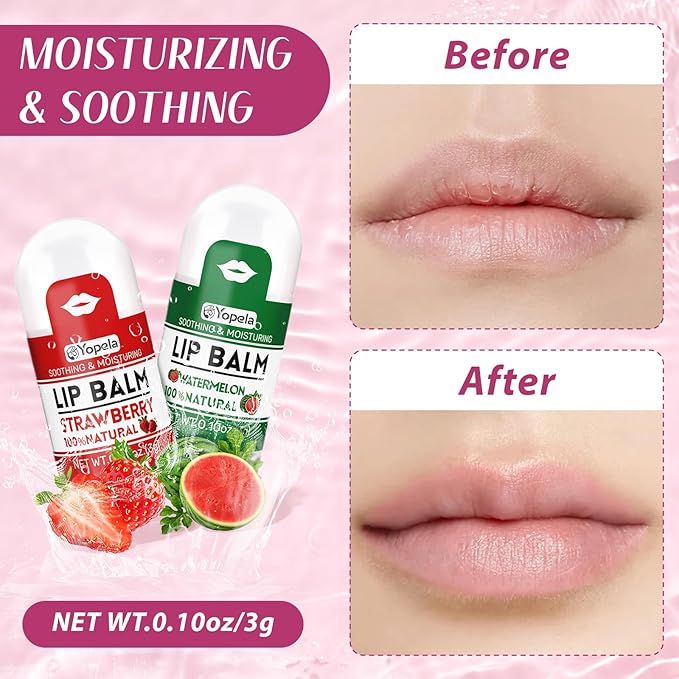 Yopela Mini Lip Balm Bulk 32 Pack, Natural Lip Balms - Image 4
