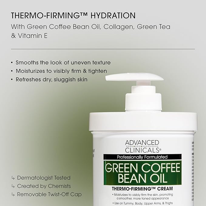 Advanced Clinicals Unscented Collagen Body Cream & Face Moisturizer + Green - Image 2