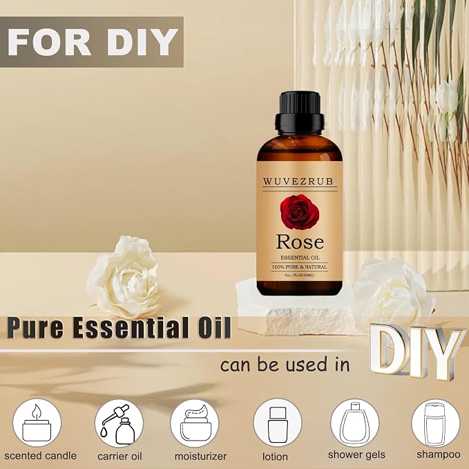 Rose Essential Oils, 30ML Pure and Natural Essential Oil - Image 3