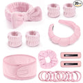 Spa Gift Set: Bubble Headband, Face Wash Headband, Skin Care Wristbands by LTHYHJ