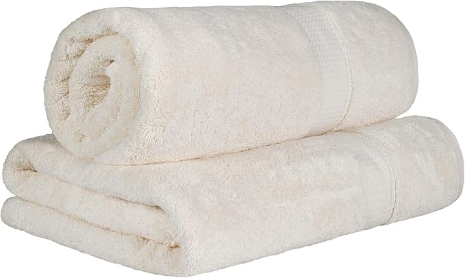 SUPERIOR Egyptian Cotton Pile Bath Sheet Set of 2, Ultra Soft Luxury Towels - Image 2
