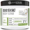pureSCRUBS Premium Lemongrass Dead Sea Salt Body Exfoliator Scrub, Full by pureSCRUBS