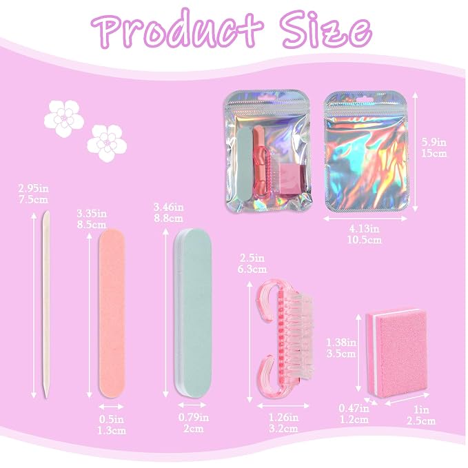 Disposable Manicure Kit Professional, 18 Set Press On Nail Tool Kit - Image 5