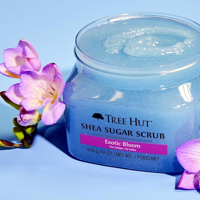 Tree Hut Exotic Bloom Shea Sugar Scrub, Exfoliating, Hydrating & Moisturizing - Image 5