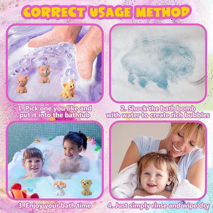 Bath Bombs for Kids with Surprise Inside for Girls Boys Toddlers, 20 Pack - Image 3