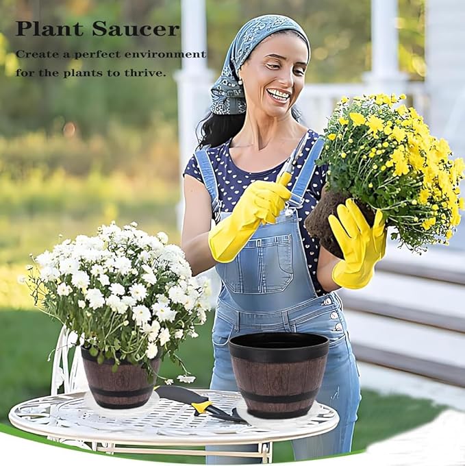 2 Pack of 14 inch Clear Plant Saucer, Plastic Plant Saucer 14 inch, Bird Bath - Image 3