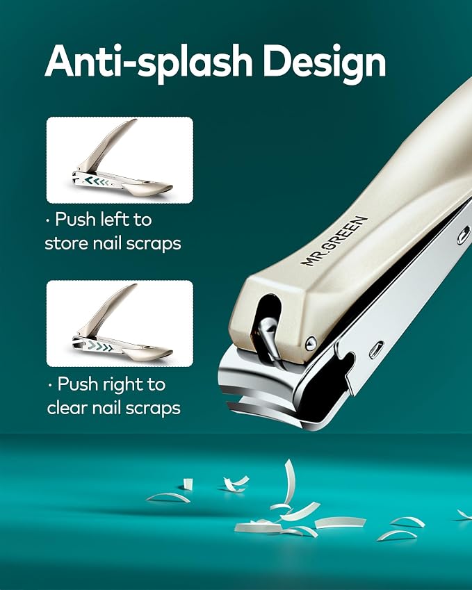 MR.GREEN 4Pcs Nail Clipper Set, Upgraded Anti-Splash Nail Clippers - Image 2