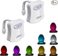 Toilet Night Light 2Pack by Ailun Motion Sensor Activated LED Light 8 Colors by Ailun