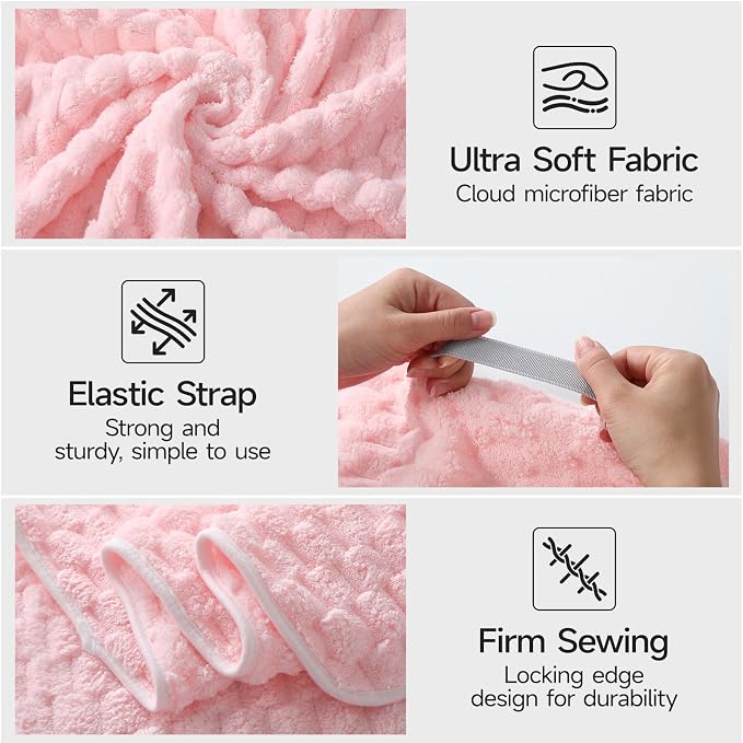 REDKISS 3 Pack Microfiber Hair Towels - Image 7