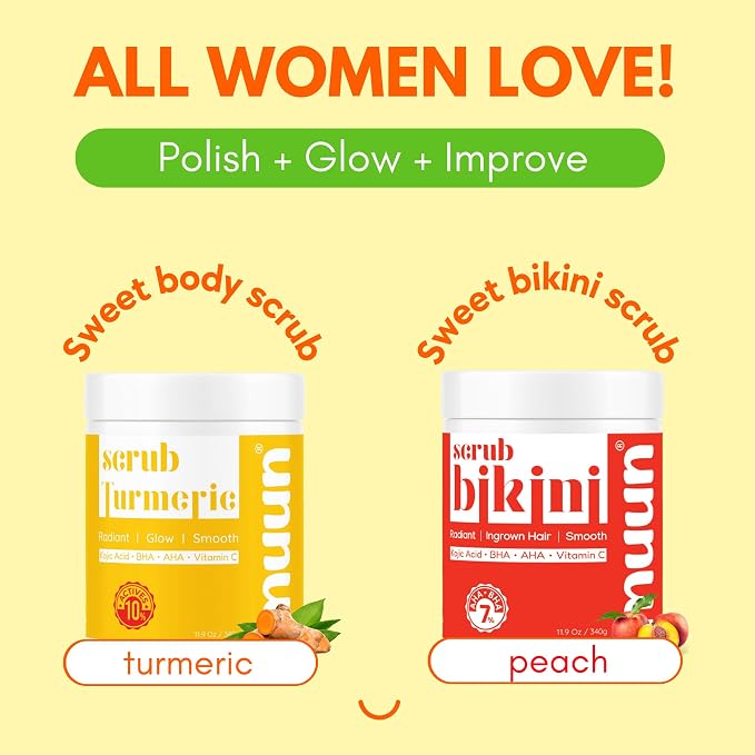 Muun Turmeric Scrub with Kojic Acid AHA/BHA Face &Body - Image 6