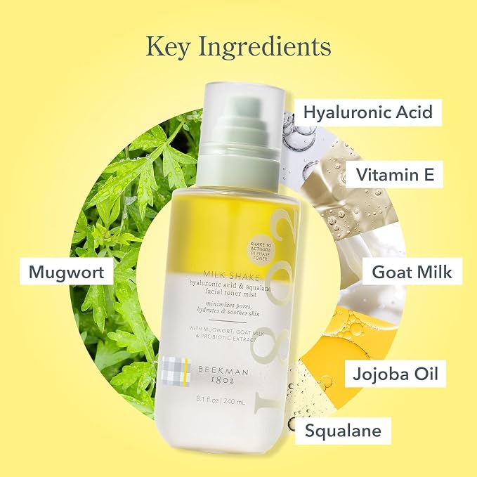 Beekman 1802 Milk Shake Hydrating Face Mist – Setting Spray & Milky Toner - Image 6