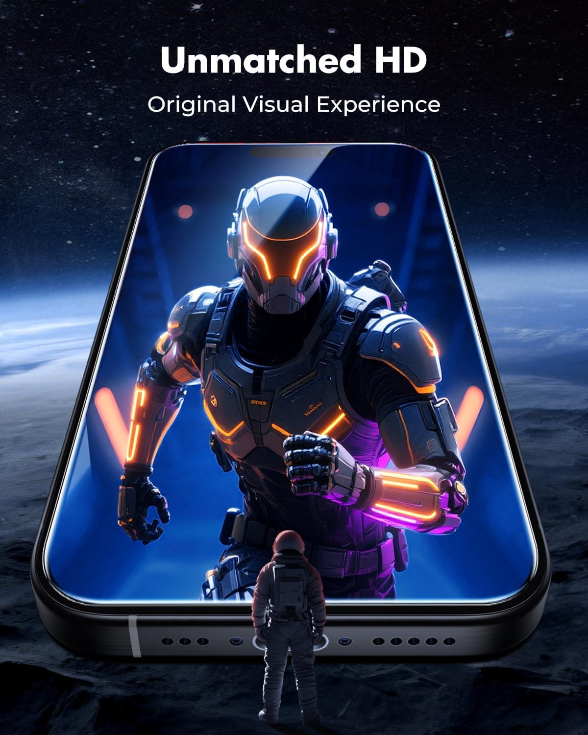 UNBREAKcable 2-Pack Screen Protector for iPhone 15 Pro, Double Shatterproof Tempered Glass [Easy Installation Frame] [9H Hardness] [99.99% HD Clear] [Case Friendly] for iPhone 6.1 inch