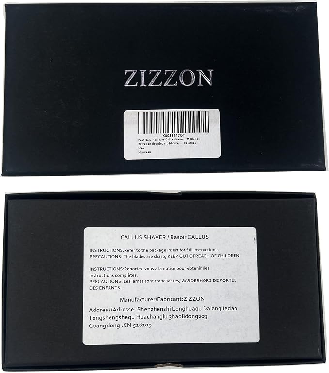 ZIZZON Foot Care Pedicure Callus Shaver Hard Skin Remover Wood Handle 70 Blades - Image 9