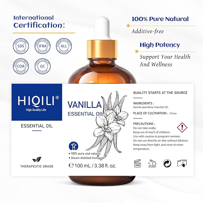 HIQILI Vanilla Essential Oil, Undiluted Natural Strong Fragrance Add in Skin - Image 8