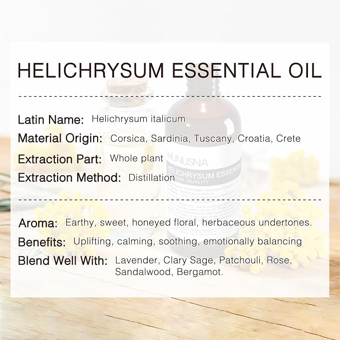 Helichrysum Essential Oil 100ML, 100% Pure Natural Helichrysum Oil Premium - Image 3
