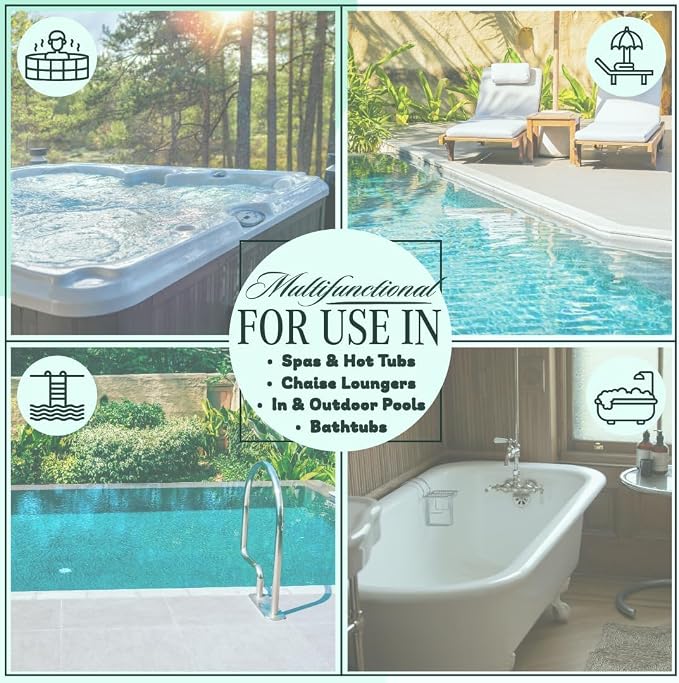Poolzilla Universal Black Spa Pillow, Made of Soft Foam - Image 3
