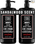 Dead Sea Collection Sandalwood Men’s Body Wash – 3 in 1 Body Wash by DeadSeaCollection